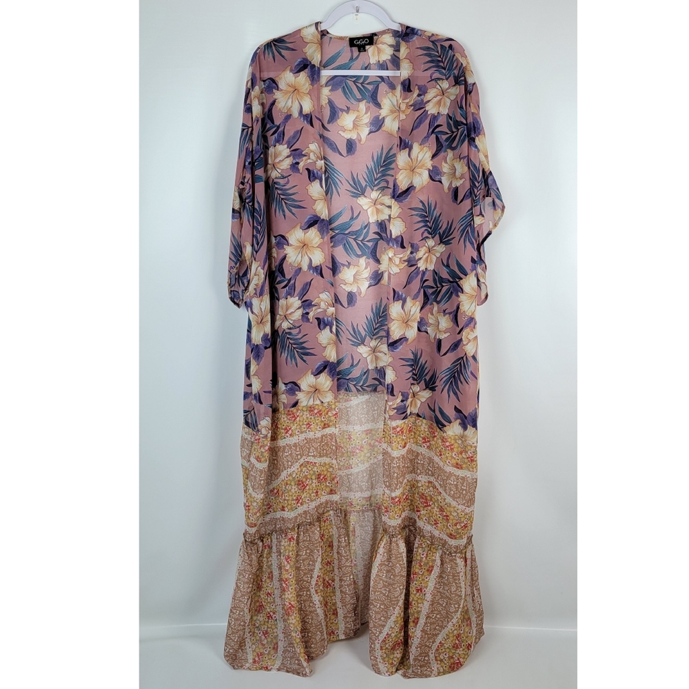 Gigio by Umgee Long Maxi Kimono Duster Coverup NWOT